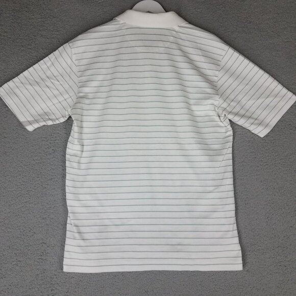 Nike Tiger Woods Polo Shirt Adult Medium White Stripe Falcon Point Golf Club Men - Picture 2 of 15